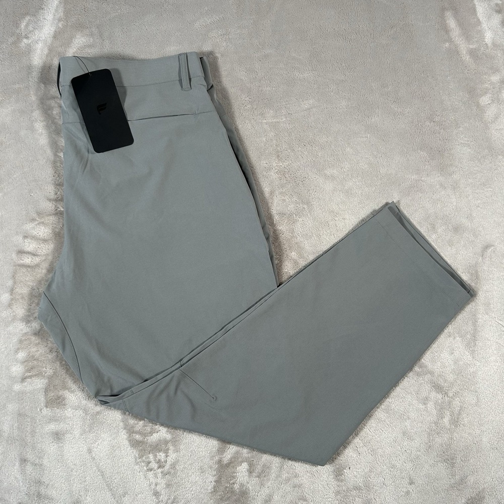 New Fabletics The Only Pant Mens 35x30 Gray Stretch Water Resistant 5-Pocket NWT
